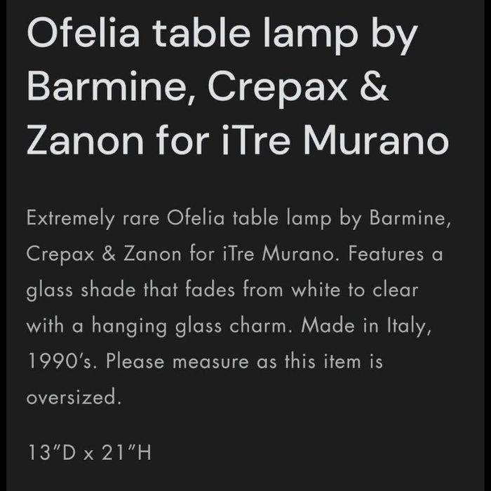 Murano, ITre - Paolo Crepax, Barmine & Zanon - Lamp - Ofelia, Antiek en Kunst, Antiek | Verlichting