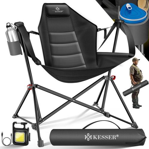 KESSER® Campingstoel opvouwbare schommelstoel tot 160 kg | v, Huis en Inrichting, Woonaccessoires | Overige, Verzenden