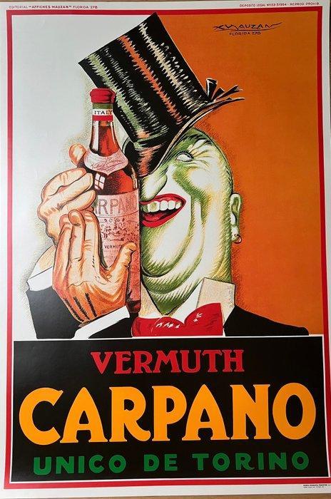 Mauzan - poster pubblicitario- Vermouth Carpano-Mauzan -, Antiquités & Art, Art | Dessins & Photographie