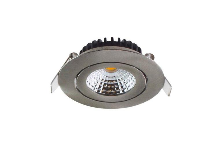 Projecteur LED Encastré Réglable 5W 2700K Nickel - A22032, Doe-het-zelf en Bouw, Bouwverlichting, Verzenden