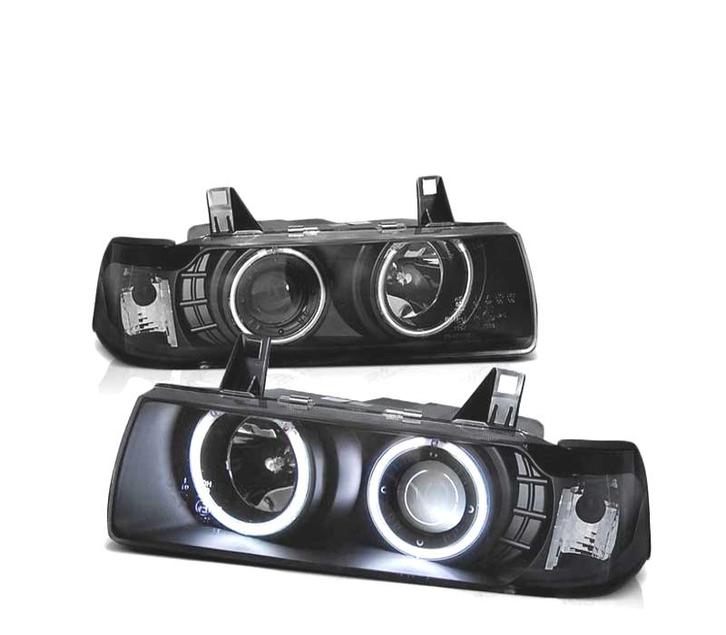 PHARES BMW E36 COUPÉ CABRIO 90-99 ANGEL EYES CCFL NOIR, Auto-onderdelen, Verlichting, Verzenden