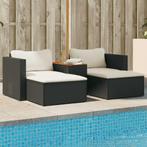 vidaXL 5-delige Loungeset met kussens poly rattan acacia, Tuin en Terras, Tuinsets en Loungesets, Verzenden, Nieuw