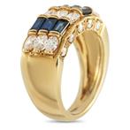 Ring - 18 karaat Geel goud, 18K geelgouden ring met diamant, Bijoux, Sacs & Beauté, Bagues