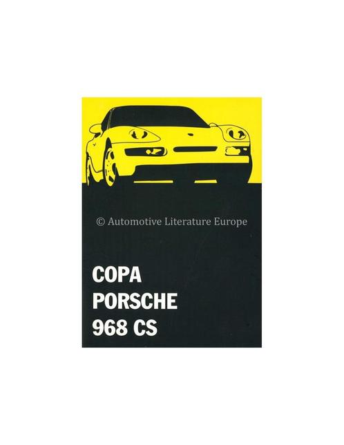1993 PORSCHE 968 CS COPA PERSMAP SPAANS, Livres, Autos | Brochures & Magazines, Enlèvement ou Envoi
