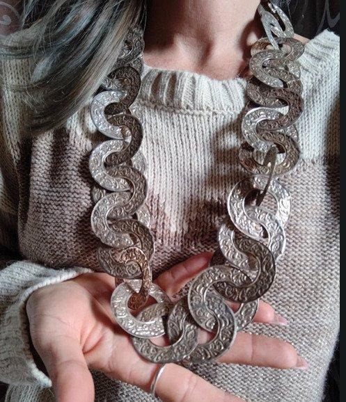 Zonder Minimumprijs - Halsketting Zilver - Vintage zilveren, Handtassen en Accessoires, Kettingen