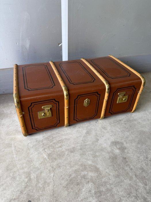 Kist - Hout - Amerikaanse reiskoffer, Antiek en Kunst, Curiosa en Brocante