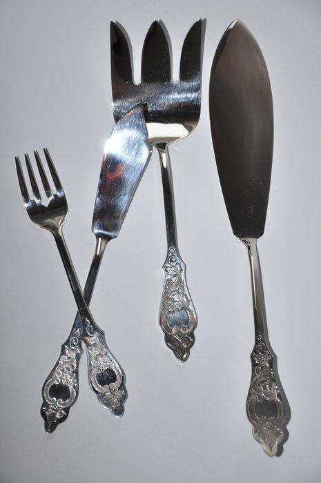 Robbe & Berking - Ménagère à poisson pour 12 personnes (26), Antiek en Kunst, Antiek | Zilver en Goud