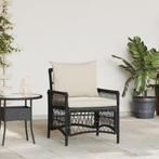 vidaXL Ligbed met Kussens Zwart 60x70x78 cm Poly Rattan, Tuin en Terras, Tuinstoelen, Verzenden, Nieuw