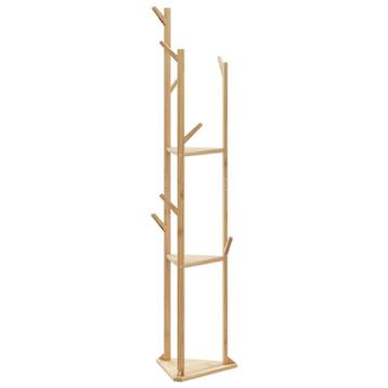 vidaXL Kapstok met haken en schappen 39x33x166 cm bamboe, Huis en Inrichting, Kasten | Kleerkasten, Verzenden, Nieuw