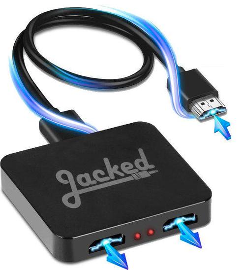 Tweedekans | Jacked HDMI Adapter - HDMI Splitter - 1 In 2 -, Audio, Tv en Foto, Audiokabels en Televisiekabels, Ophalen of Verzenden