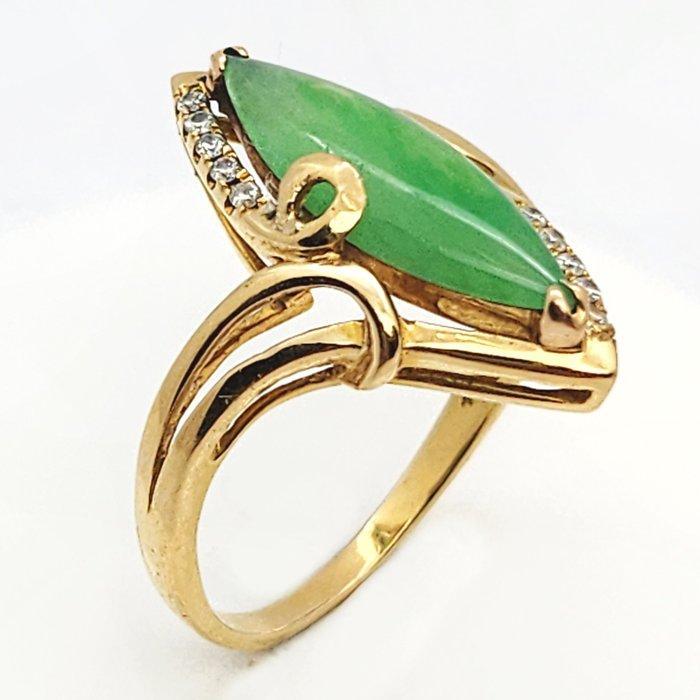 Ring - 18 karaat Geel goud - 0.08ct. tw. Diamant, Bijoux, Sacs & Beauté, Bagues