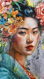 Elisa Brindani - Geisha con fiori astratti, Antiek en Kunst