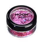 Moon Glitter Holographic Glitter Shapes Pink 3g, Nieuw, Verzenden
