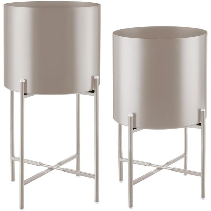 tectake Plantenstandaard Mine, 2-delige set, gepoedercoat st, Jardin & Terrasse, Jardin & Terrasse Autre, Envoi