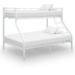 vidaXL Stapelbedframe metaal wit 140x200 cm/90x200 cm, Verzenden, Nieuw