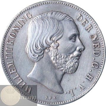 Nederland. Willem III. 1 Gulden 1854 KWALITEIT beschikbaar voor biedingen