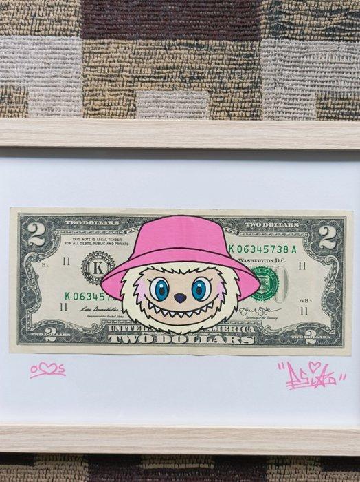 PSiKO - Labubu Pink Bob on lucky 2$, Antiek en Kunst, Kunst | Designobjecten