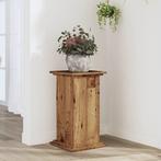 vidaXL Plantenstandaard 33x33x60 cm bewerkt hout oud, Tuin en Terras, Verzenden, Nieuw