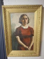 Gust Dierickx (XX) - Meisje in schooluniform, Antiek en Kunst