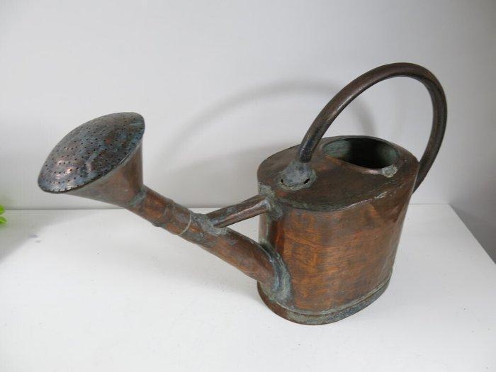Antiek koperen Franse tuingieter tin gesoldeerd 19e eeuw -, Antiek en Kunst, Curiosa en Brocante
