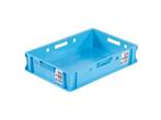E1 krat 600x400x125mm lichtblauw HDPE gebruikt, Zakelijke goederen, Ophalen of Verzenden