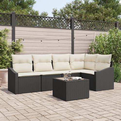 vidaXL 5-delige ligbed set met kussens bruin poly rattan, Tuin en Terras, Tuinsets en Loungesets, Nieuw, Verzenden