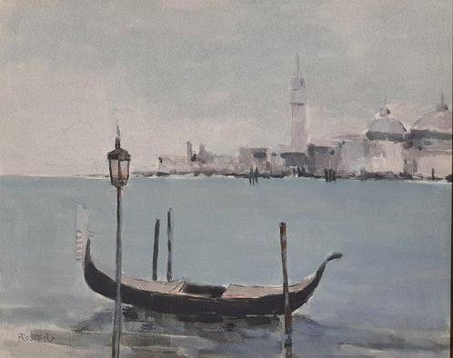Prospero Riva (1931-2015) - Venezia, Bacino di San Marco, Antiek en Kunst, Kunst | Schilderijen | Klassiek
