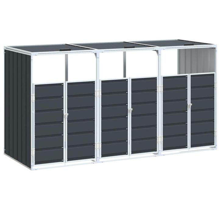 Containerberging Antraciet - 216x81x115 - 40% Korting!, Tuin en Terras, Bergingen en Tuinkasten, Nieuw, Metaal, Containerberging