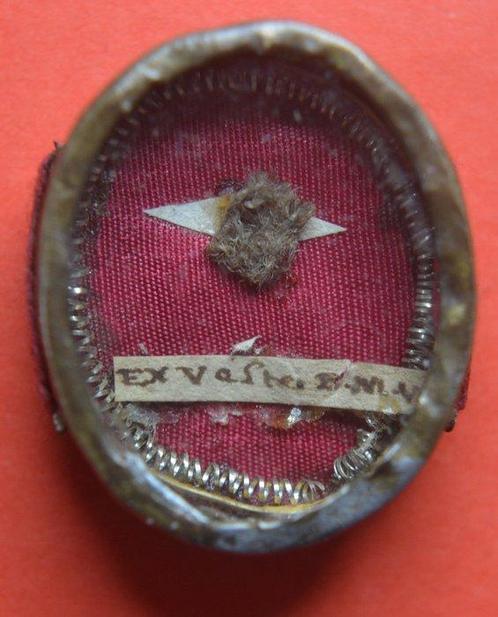 Reliekhouder - Brons, Glas, Textiel - 1800-1850 - Zalig, Antiek en Kunst, Kunst | Niet-Westerse kunst