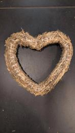 Strohart  +/- 30 cm - decoratieve hartvorm van natuurlijk, Hobby en Vrije tijd, Nieuw