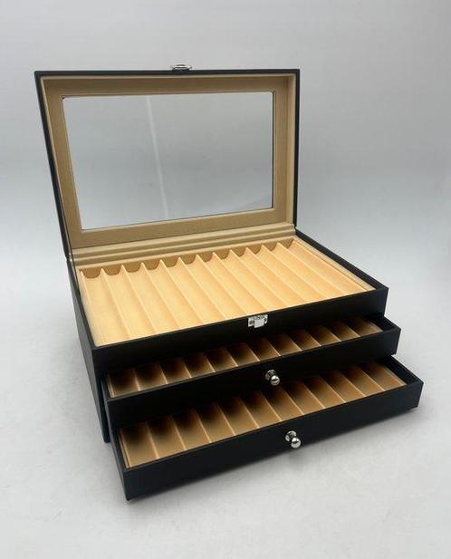 Boîte à Stylo - Vitrine à Stylo - Kist - 3 niveaus en, Antiek en Kunst, Kunst | Designobjecten