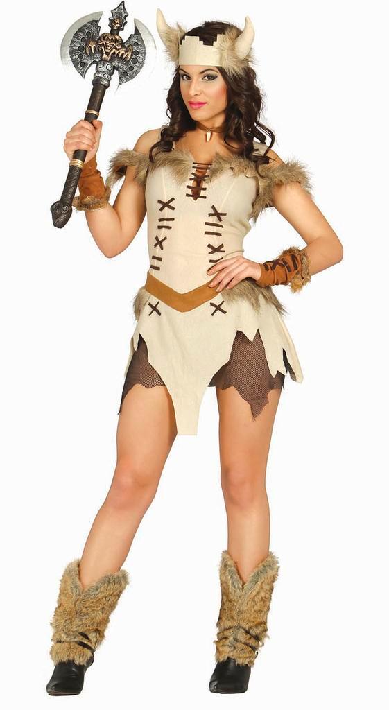 Viking Kostuum Dames Bruin, Kleding | Dames, Carnavalskleding en Feestkleding, Nieuw, Verzenden