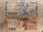 Autriche. - 500 and 1000 Schilling - 1997 - Pick 154 and, Postzegels en Munten