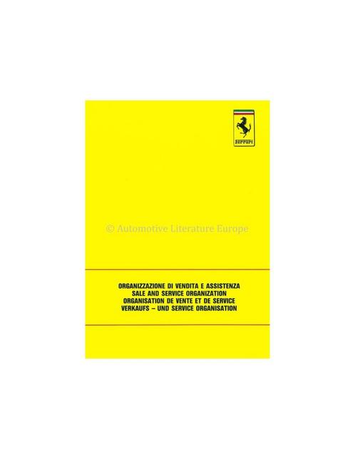1991 FERRARI VERKOOP & SERIVCE ORGANISATIE HANDBOEK 668/91, Auto diversen, Handleidingen en Instructieboekjes, Ophalen of Verzenden