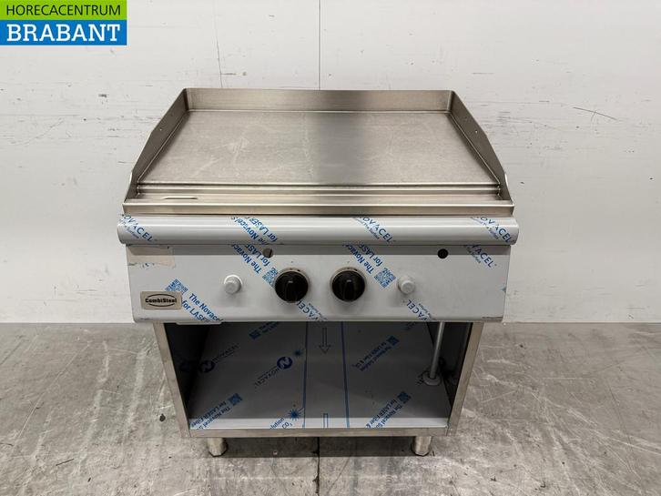 RVS Combisteel Gladde Bakplaat 80 cm GAS Horeca, Articles professionnels, Horeca | Équipement de cuisine, Enlèvement ou Envoi