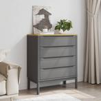 vidaXL Commode FLORO gris bois de pin massif, Verzenden, Neuf