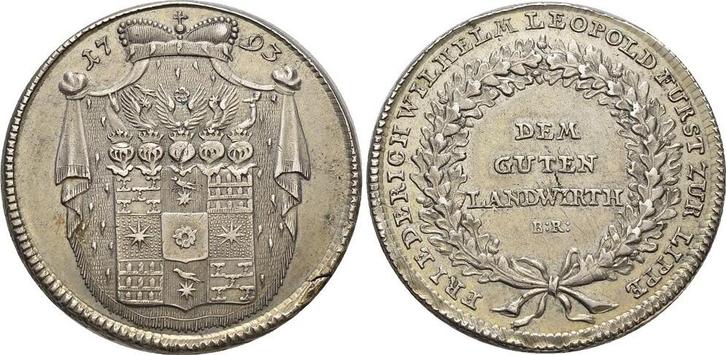 Praemiengulden 1 1793 Lippe-detmold Friedrich Wilhelm Leo..., Timbres & Monnaies, Monnaies | Europe | Monnaies non-euro, Envoi