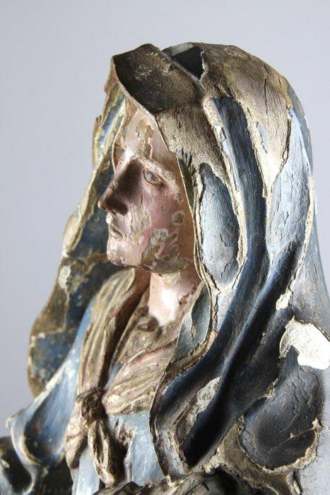 Beeld, Mater Dolorosa - 49 cm - Eik, Antiquités & Art, Art | Art non-occidental