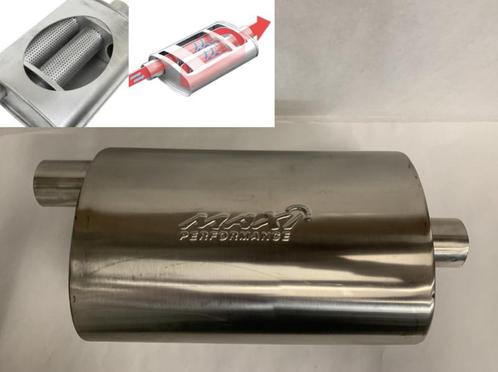 MAX Turbo Style Flo Performance rvs uitlaat demper 2,25 inch, Auto-onderdelen, Overige Auto-onderdelen, Nieuw, Ophalen of Verzenden