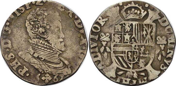 1/5 Ecu Philippe 1567, Nederland-geldern Philipp Ii von S..., Postzegels en Munten, Munten | Europa | Niet-Euromunten, België