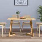 vidaXL Table à dîner Marron clair 120x60x74 cm MDF et fer