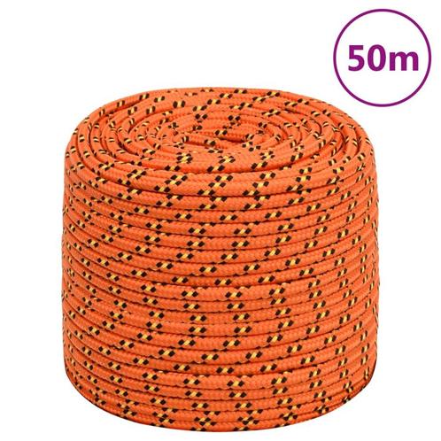 vidaXL Boottouw 10 mm 50 m polypropyleen oranje, Doe-het-zelf en Bouw, IJzerwaren en Bevestigingsmiddelen, Nieuw, Verzenden