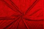 Velours rood stof - 10m rol - Polyester - Goedkoop!, Hobby en Vrije tijd, Verzenden, Nieuw