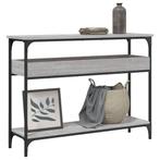 vidaXL Table console avec étagère sonoma gris 100x29x75, Verzenden, Neuf