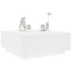 vidaXL Salontafel 100x100x40 cm bewerkt hout wit, Verzenden, Nieuw