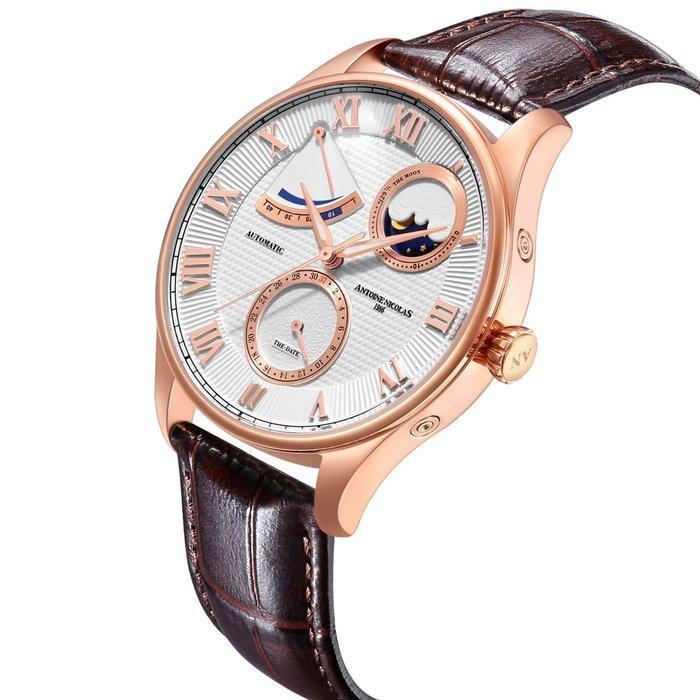 Antoine Nicolas 1986 - Londra Moon Phase - Zonder, Handtassen en Accessoires, Horloges | Heren