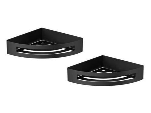 Veiling - 2x Novio douchekorf hoek 17x17x4cm Umea mat zwart, Huis en Inrichting, Badkamer | Badkamermeubels
