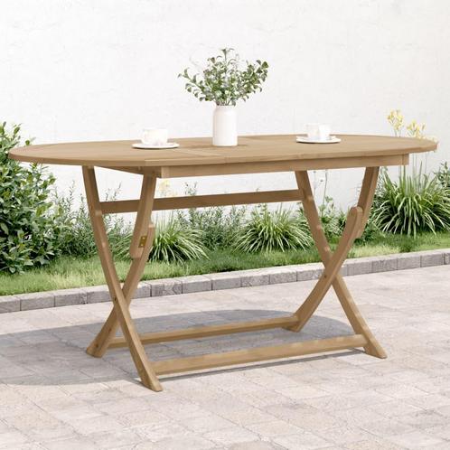 vidaXL Tuintafel inklapbaar 160x85x75 cm massief acaciahout, Jardin & Terrasse, Tables de jardin, Envoi