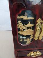 Kast - Grote en prachtige sieradenkast van Chinese lak in, Antiek en Kunst