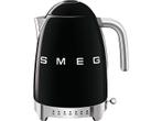 SMEG -  Variable Waterkoker 50s Style  - Zwart, Elektronische apparatuur, Waterkokers, 1 tot 2 liter, Verzenden, Nieuw